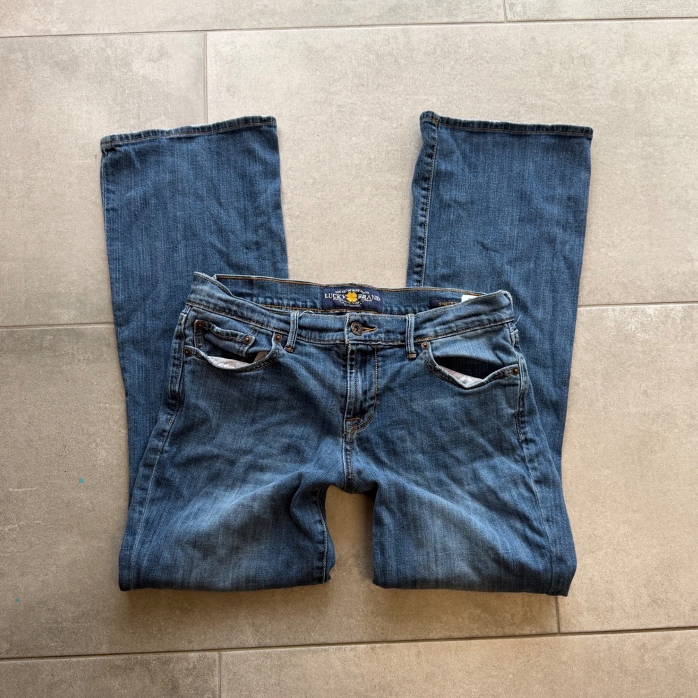 Lucky Brand Sweet N Low Women Vintage Low Rise Boot Cut Y2K Jeans Blue Size 8/29
